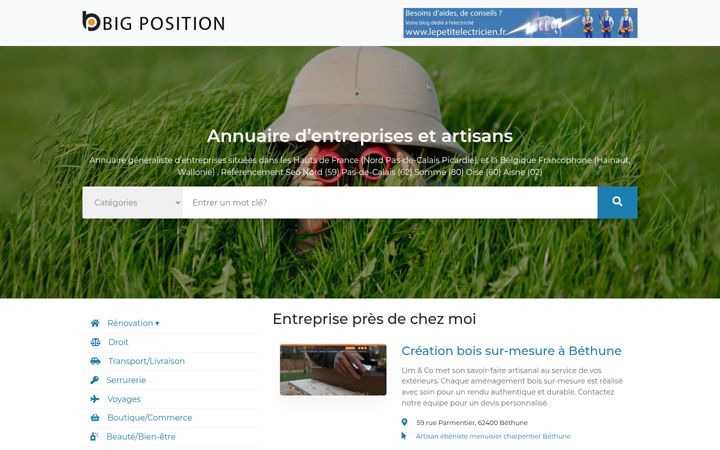 Skjermbilde av big-position.fr