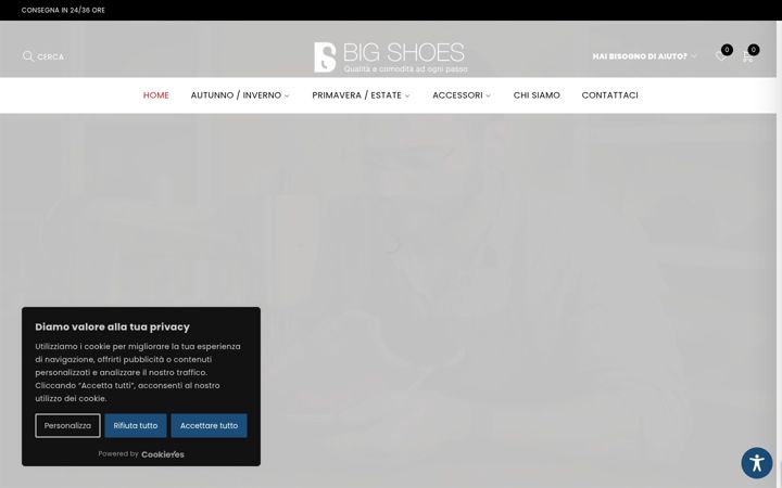 Screenshot of big-shoes.it