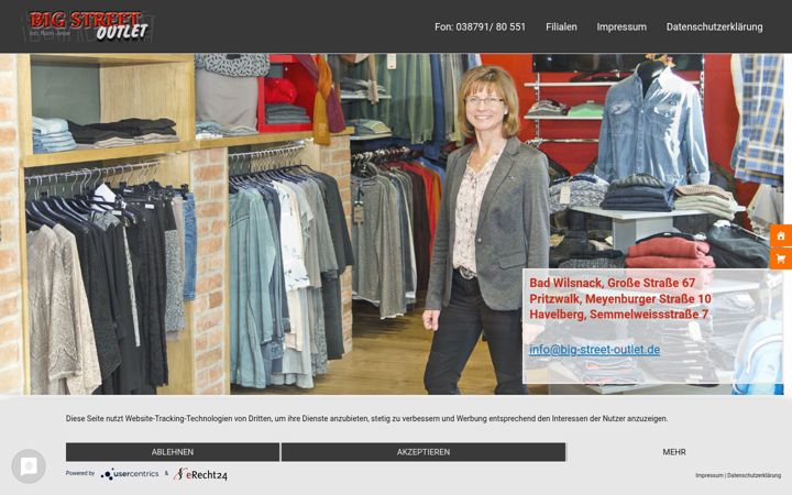 Screenshot of big-street-outlet.de