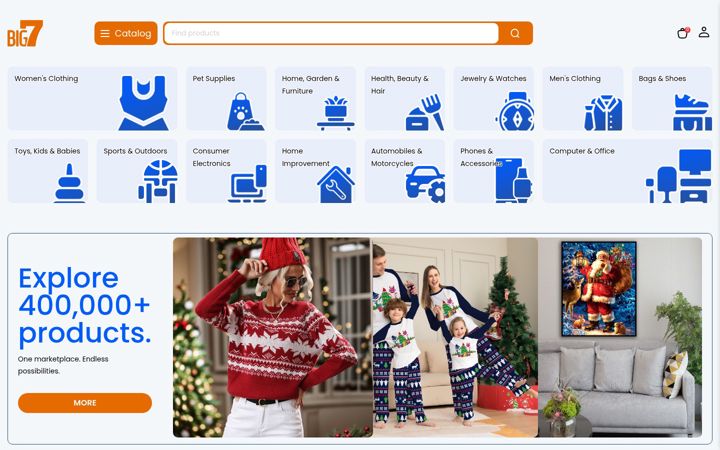 Screenshot of big7market.com