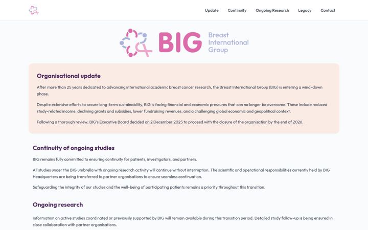 Screenshot of bigagainstbreastcancer.org