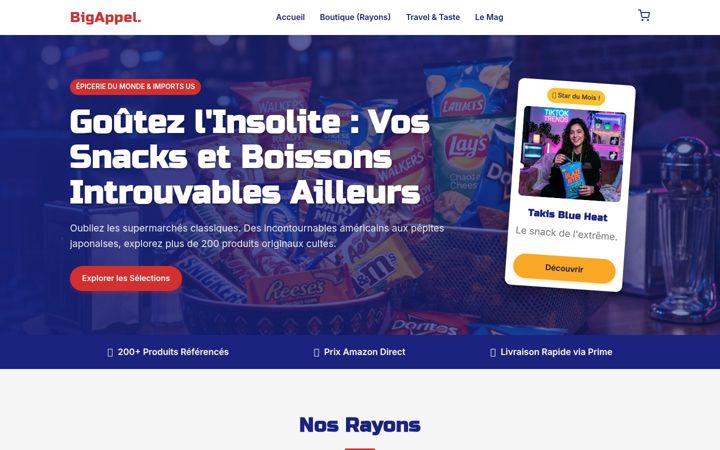 Skærmbillede af bigapple-shop.fr