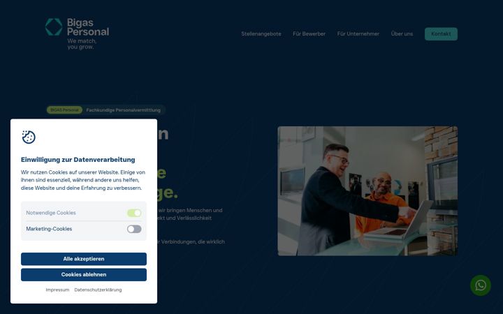 Screenshot of bigas-personal.de