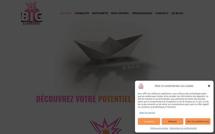 Screenshot of bigbadaboum.fr