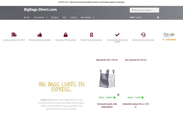 Screenshot of bigbags-direct.com