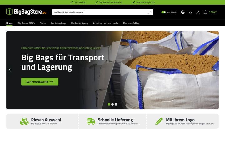 Screenshot of bigbagstore.eu
