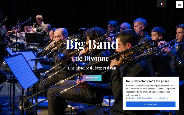 Screenshot stránky bigband-divonne.org