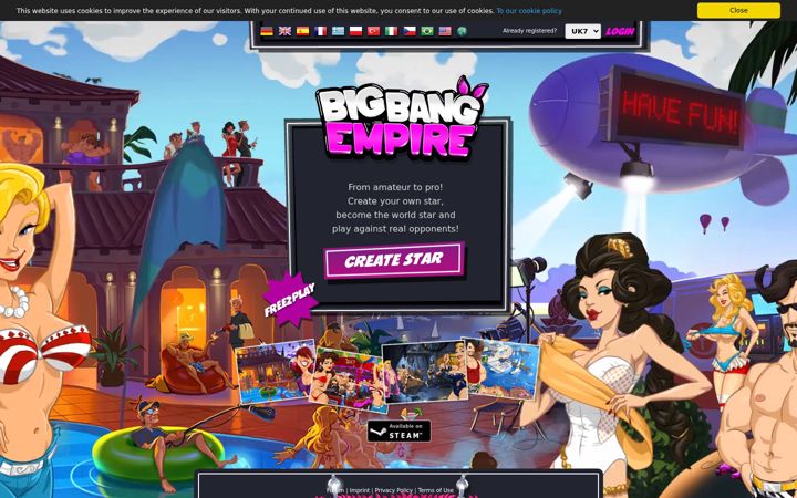 Screenshot of bigbangempire.com