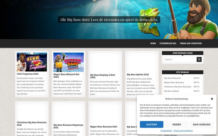 Screenshot ta' bigbass.nl