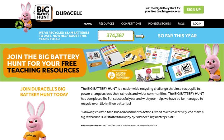 Screenshot of bigbatteryhunt.co.uk