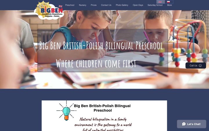 Ekrano kopija bigbenpreschool.pl