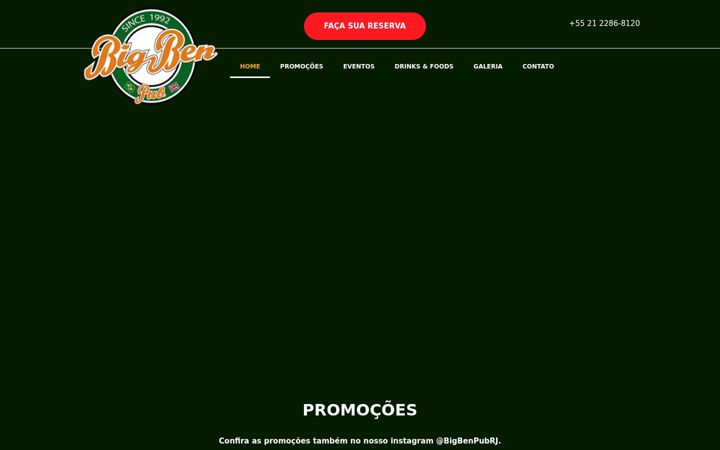 Screenshot stránky bigbenpub.com.br