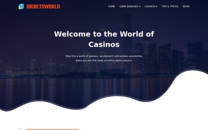 Screenshot of bigbetsworld.com