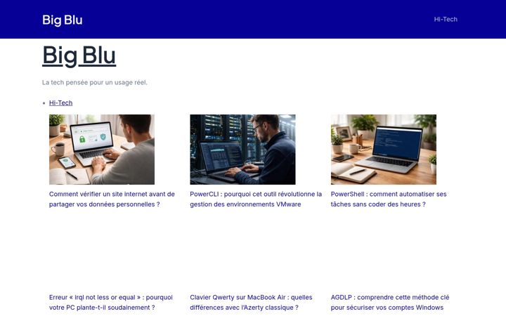 Screenshot of bigblu.fr