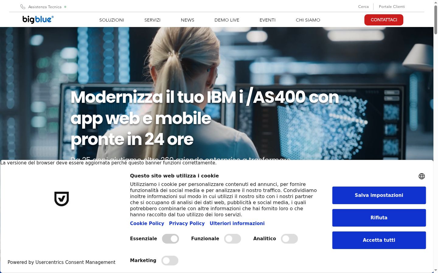 Screenshot tal-banner tal-kunsens muri qabel kwalunkwe interazzjoni