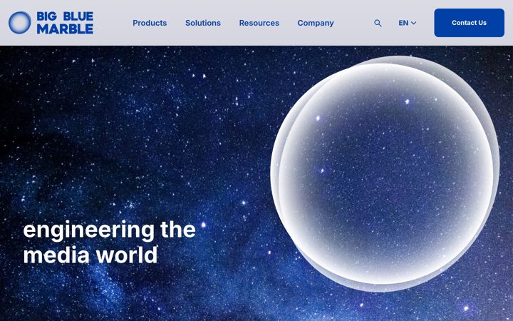 Screenshot of bigbluemarble.com
