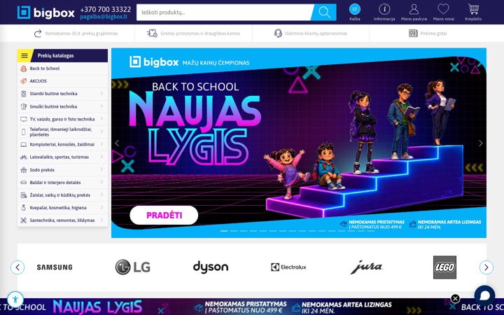 Screenshot of bigbox.lt
