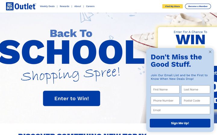 Screenshot of bigboxoutletstore.com