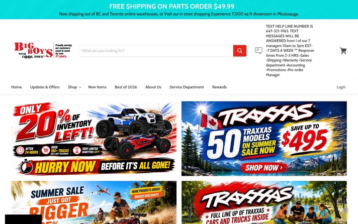 Screenshot of bigboyswithcooltoys.ca