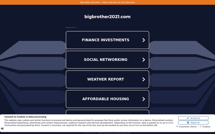 Screenshot of bigbrother2021.com