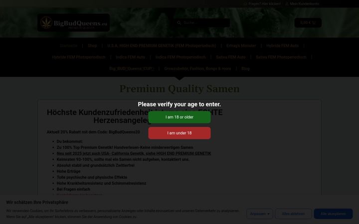 Skjámynd af bigbudqueens.eu