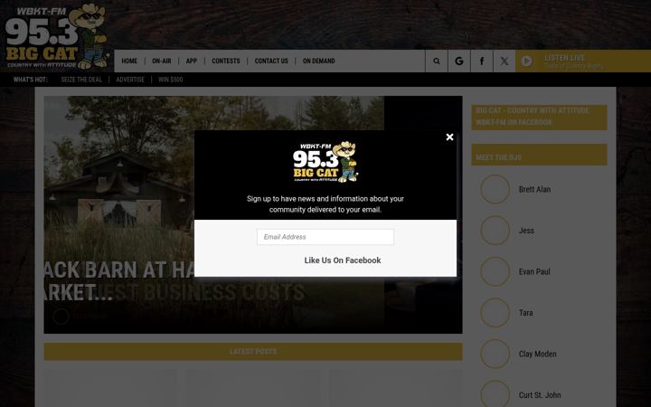 Screenshot of bigcat953.com