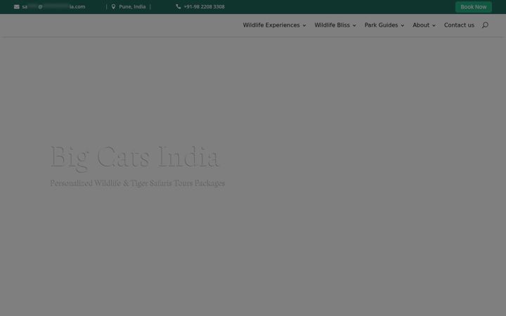 Screenshot of bigcatsindia.com