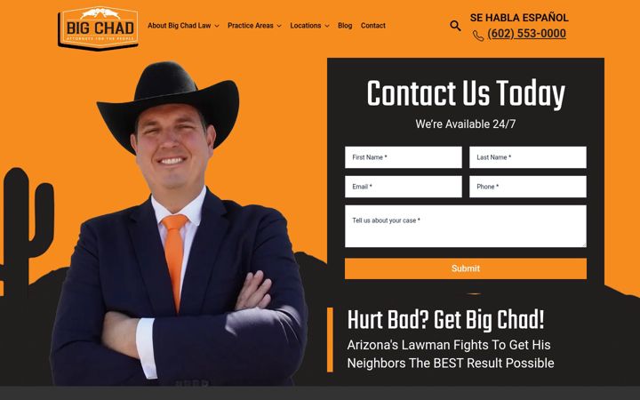 Screenshot of bigchadlaw.com