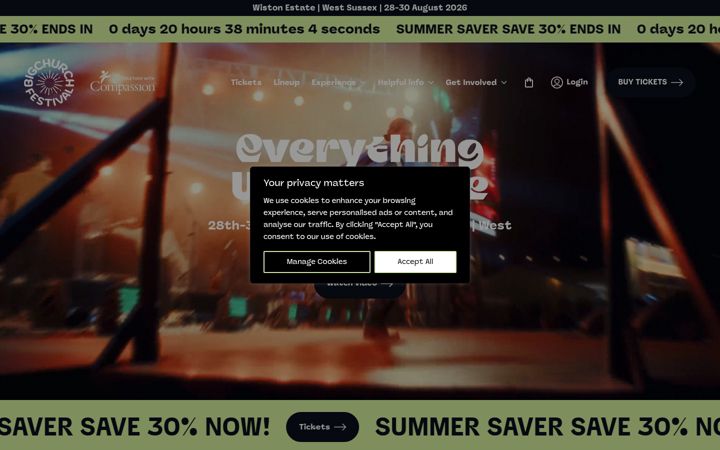 Screenshot of bigchurchfestival.com