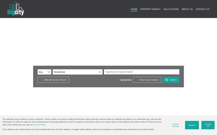 Screenshot of bigcityrealtors.co.za