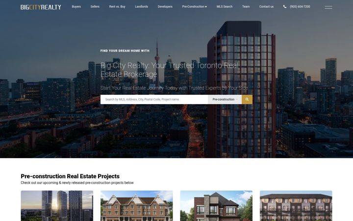 Screenshot of bigcityrealty.ca