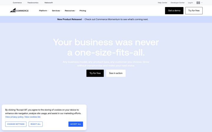 Screenshot di bigcommerce.com