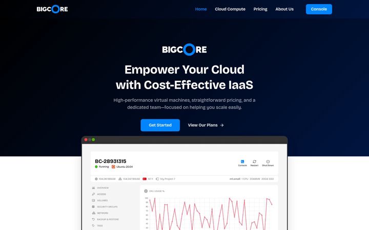 Screenshot of bigcore.net