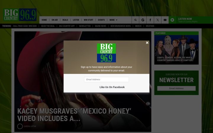 Screenshot of bigcountry969.com