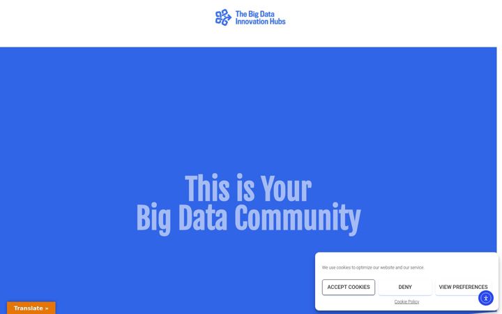 Screenshot of bigdatahubs.org