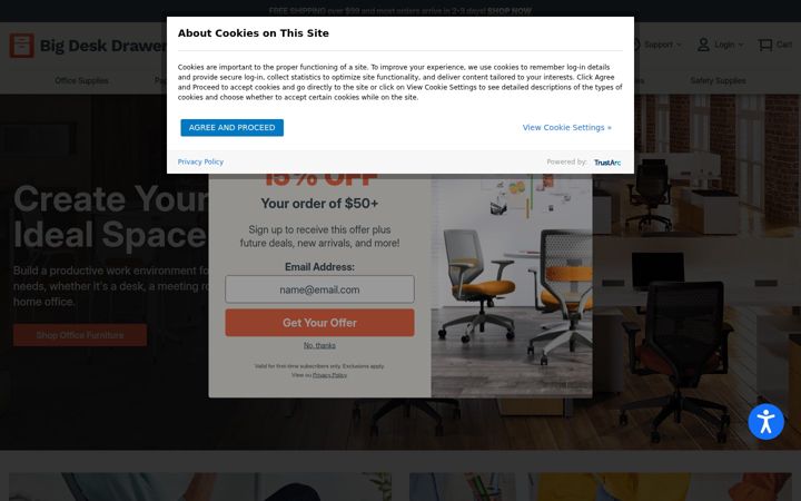 Screenshot of bigdeskdrawer.com