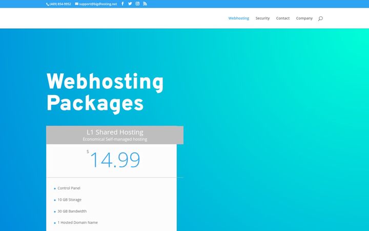 Screenshot of bigdhosting.net