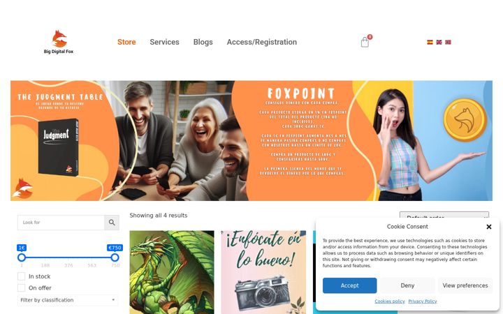 Skärmbild av bigdigitalfox.es
