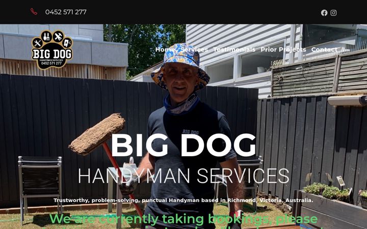 Screenshot of bigdoghandymanservices.net