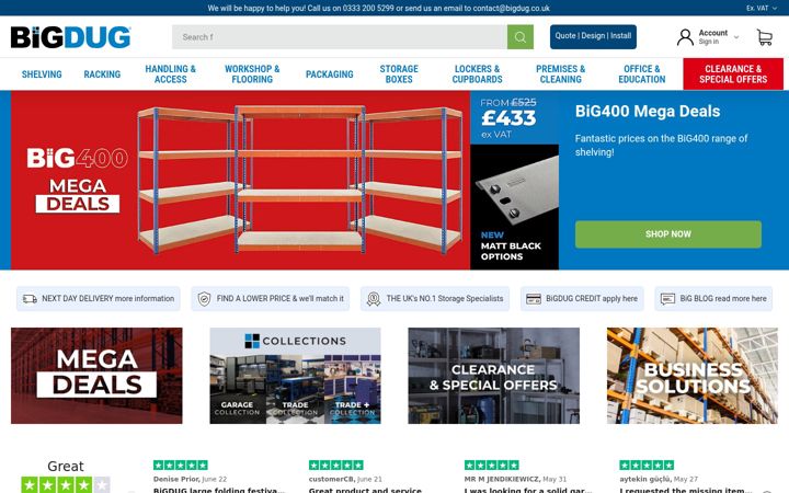 Screenshot ta' bigdug.co.uk