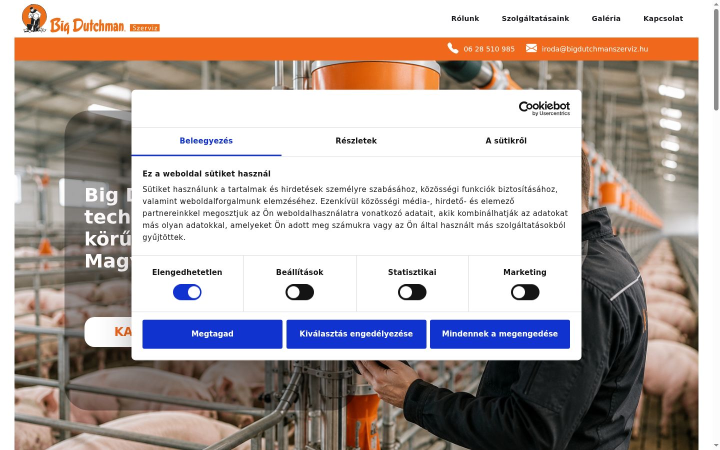 Captura de ecrã do banner de consentimento apresentado antes de qualquer interação