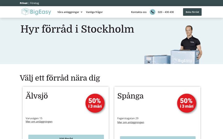 Screenshot of bigeasy.se