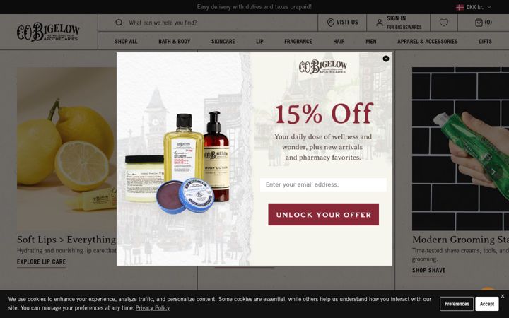 Screenshot of bigelowchemists.com