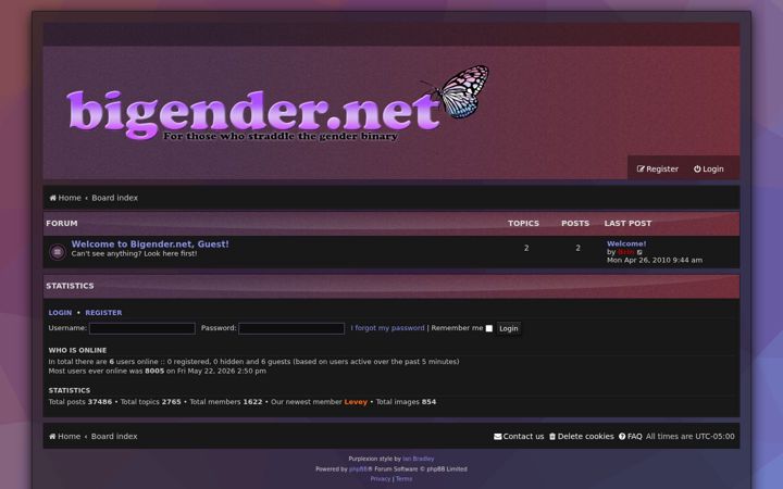 Screenshot of bigender.net