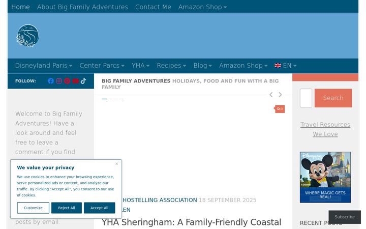 Screenshot of bigfamilyadventures.co.uk