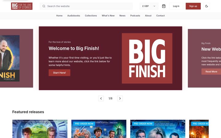 Screenshot of bigfinish.com
