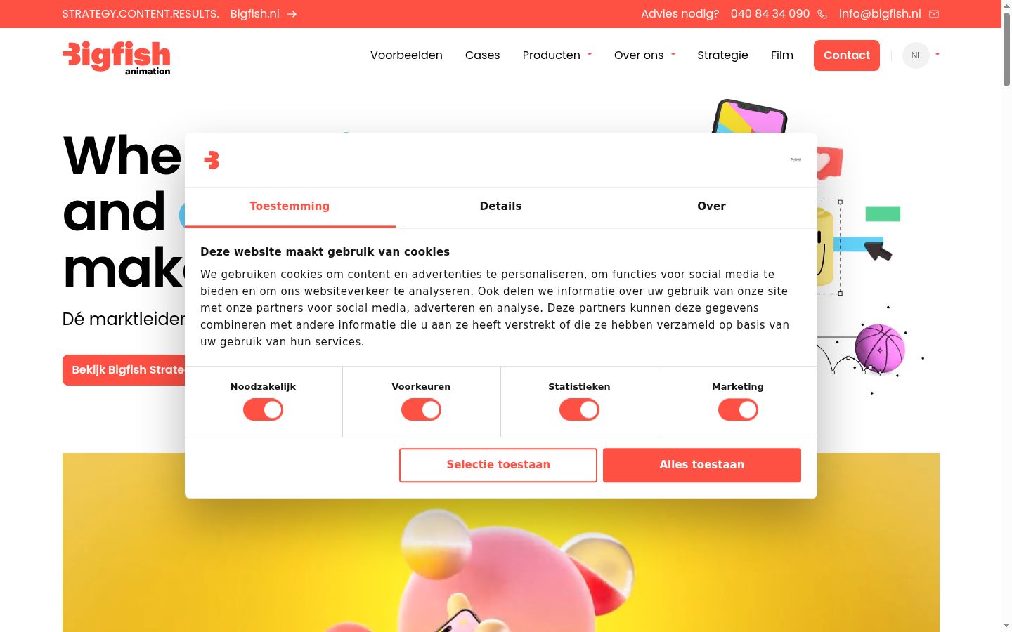 Screenshot tal-banner tal-kunsens muri qabel kwalunkwe interazzjoni