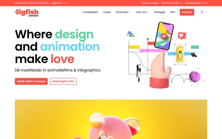 Snímek obrazovky bigfishanimatie.nl