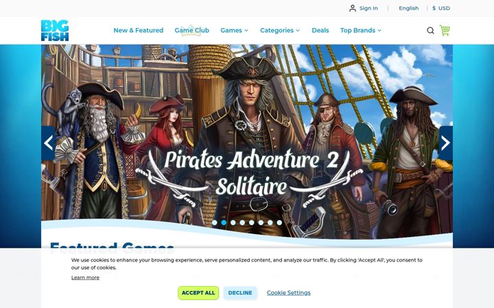 Screenshot of bigfishgames.com