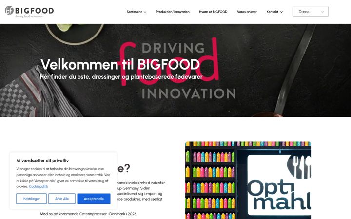 Screenshot of bigfood.dk